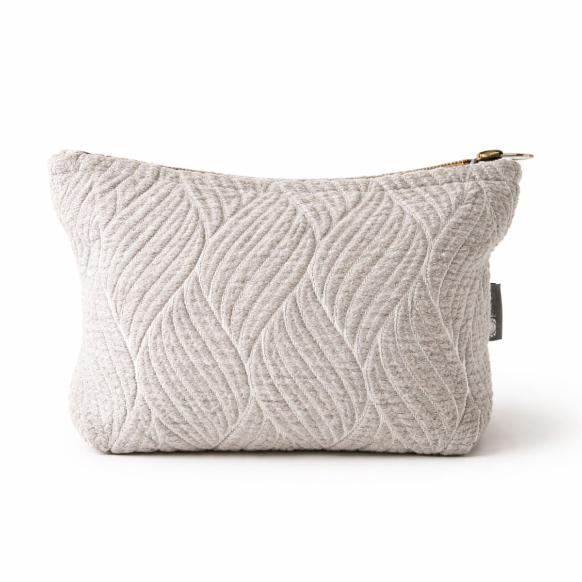 Jacquard Makeup & Toiletry Bag – Moonlit Weave | Grey