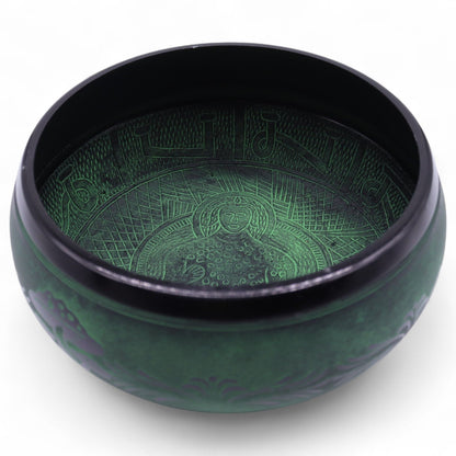Extra-Loud Moss Green Mushroom Singing Bowl – 23cm