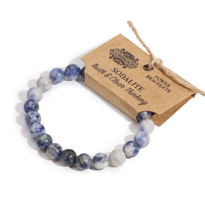 Sodalite Power Bracelet – 8mm Gemstone Beads