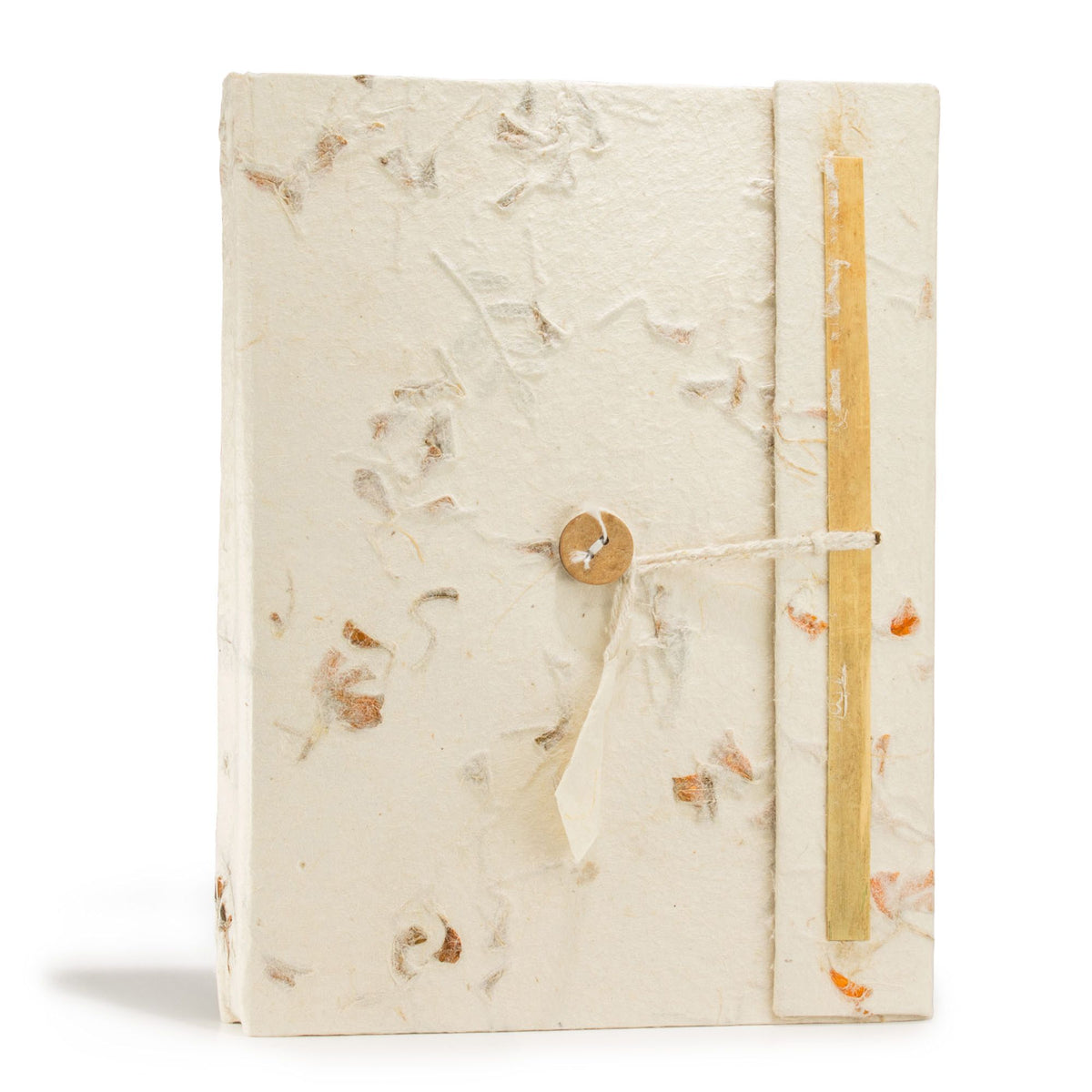 Pressed Flower Lokta Paper Notebook | Handmade Journal with Bookmark