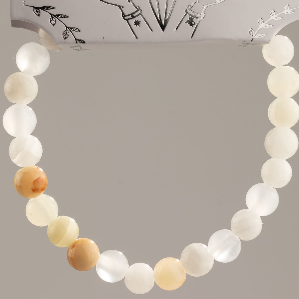 Moon Jade Crystal Bracelet – 6mm Petite Gemstone Beads