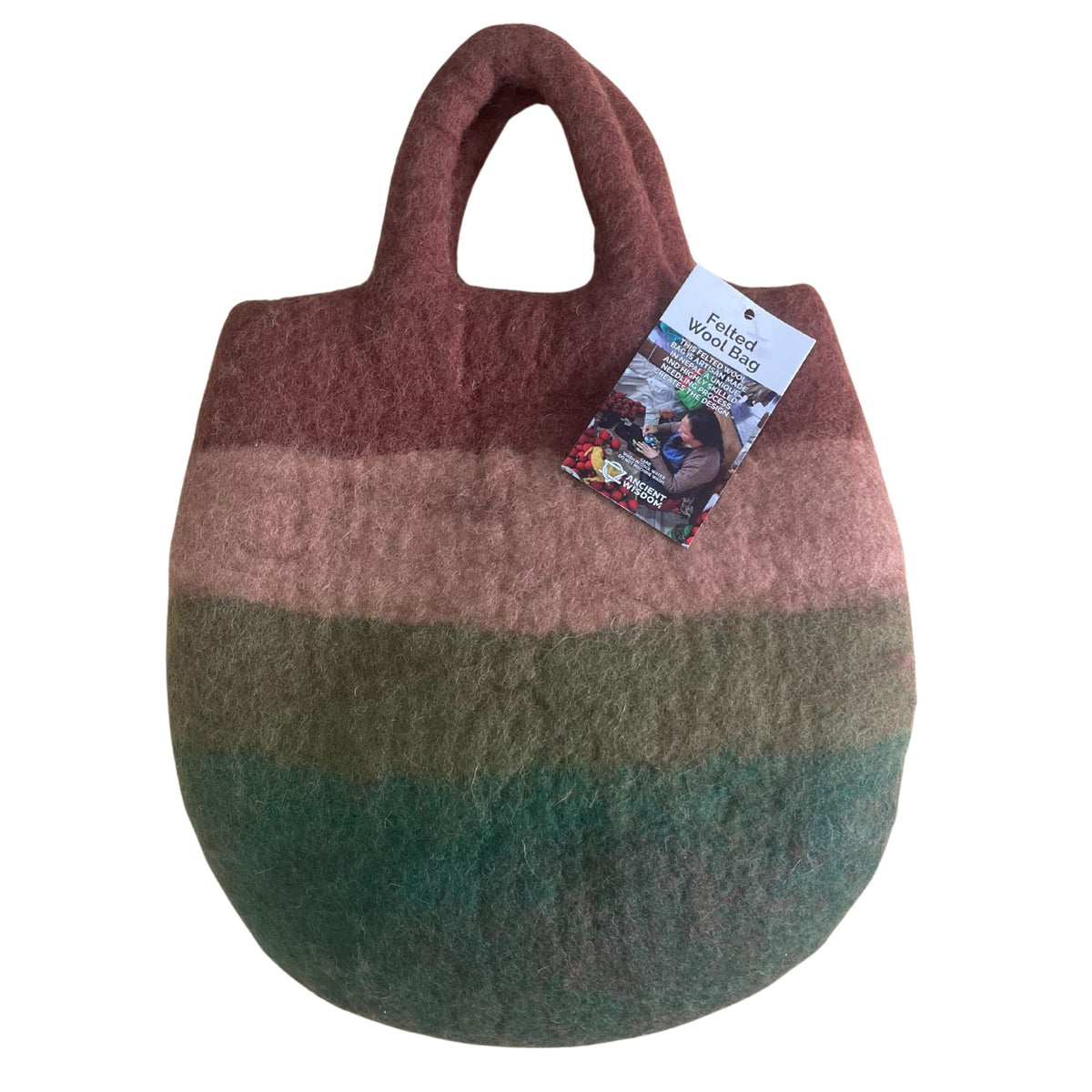 Mushroom Garden Felted Bag | Woodland Cottagecore Handbag