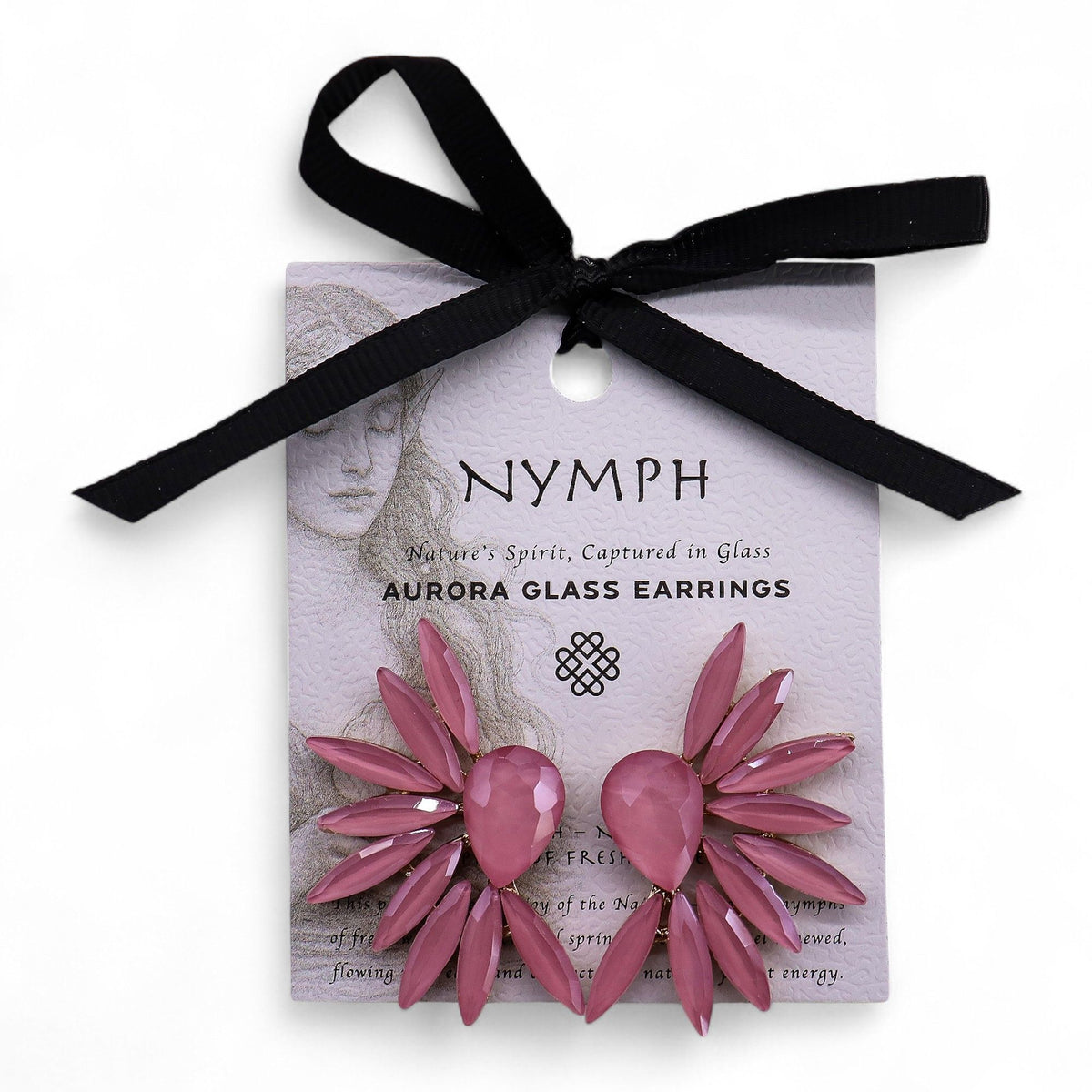 Soft Pink Angel Wing Earrings – Vintage Glass Jewellery
