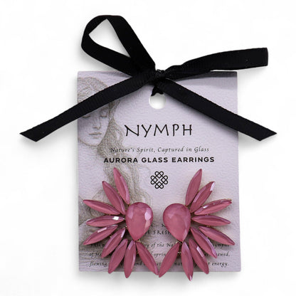 Soft Pink Angel Wing Earrings – Vintage Glass Jewellery