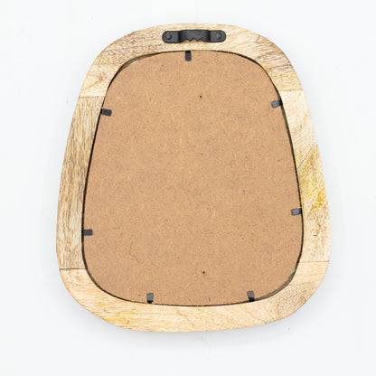 Set of 3 Pebble Wall Mirrors – Natural Wood Frames