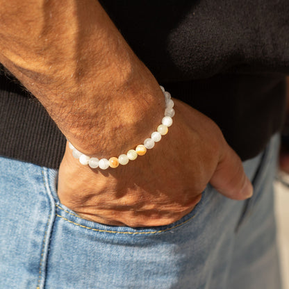 Moon Jade Crystal Bracelet – 6mm Petite Gemstone Beads