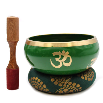 Green Tree of Life Tibetan Singing Bowl Set – 14cm
