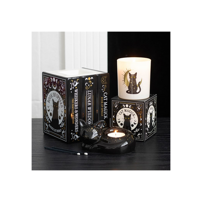 Black Cat Book of Spells Oil Burner & Wax Melt Burner