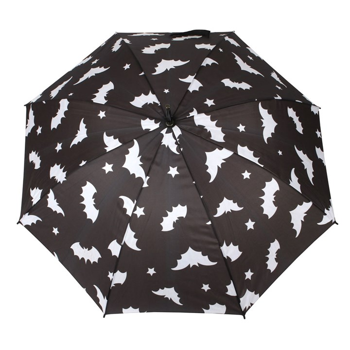Bat Print Umbrella – Black Gothic & Halloween Umbrella