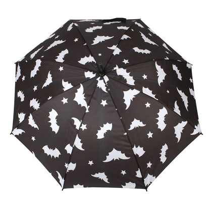 Bat Print Umbrella – Black Gothic & Halloween Umbrella