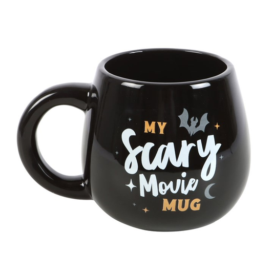 My Scary Movie Mug – Black Halloween Bat & Moon Mug 490ml