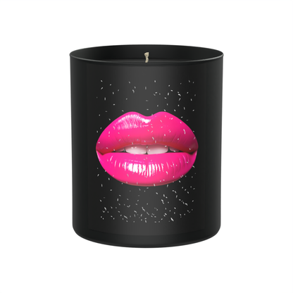 Pink Lips Glitter 200g Black Candle ‘Dark Noir’
