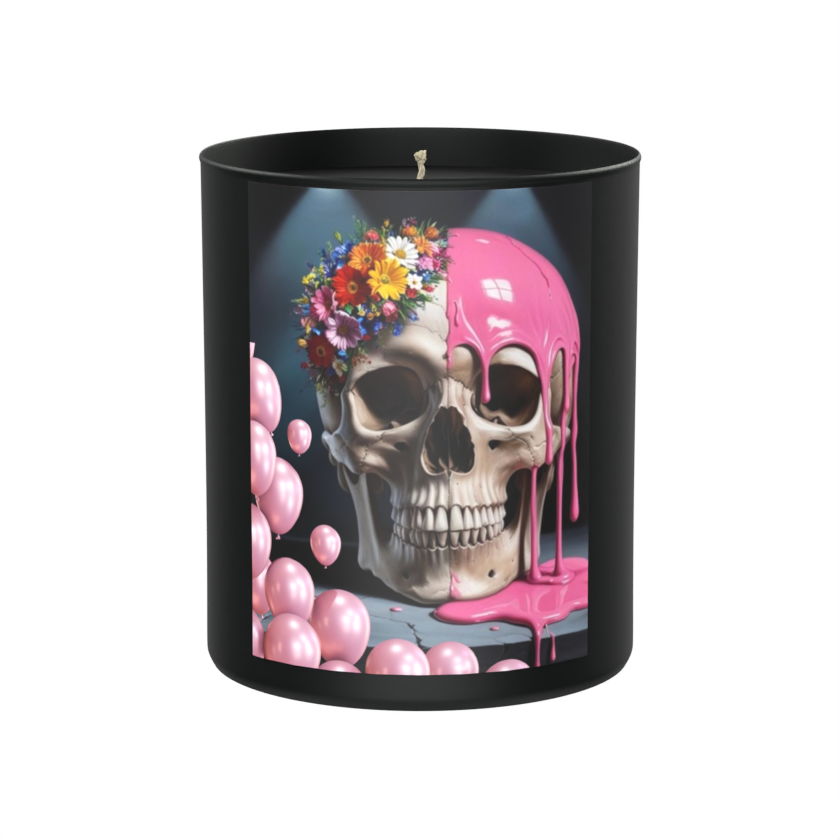 Skeleton Flowers Balloons 200g Black Candle ‘Dark Noir’