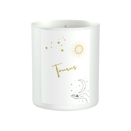 Taurus Astrology Star Signs 200g White candle ‘Sandy Bay'