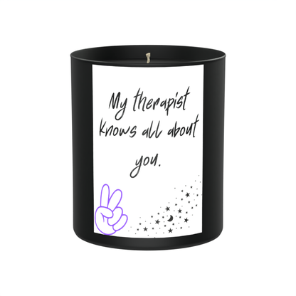 Therapist Funny Humour 200g Black Candle ‘Dark Noir’