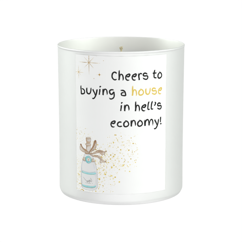 Humour New House 200g White candle ‘Sandy Bay'