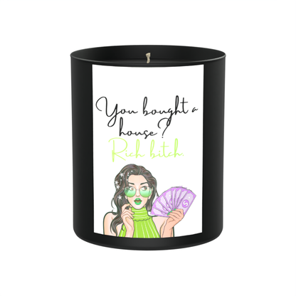 New House Rich Sassy 200g Black Candle ‘Dark Noir’
