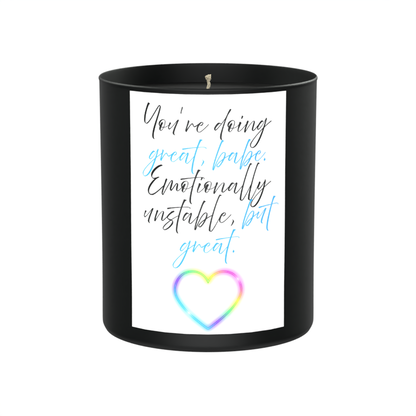 Emotionally Unstable Funny 200g Black Candle ‘Dark Noir’