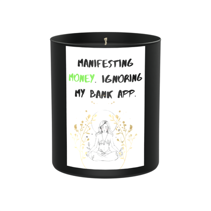 Manifesting Money 200g Black Candle ‘Dark Noir’