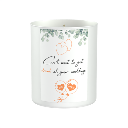 Drunk Wedding Humour 200g White candle ‘Sandy Bay'