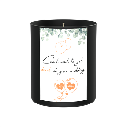 Drunk Wedding Humour 200g Black Candle ‘Dark Noir’