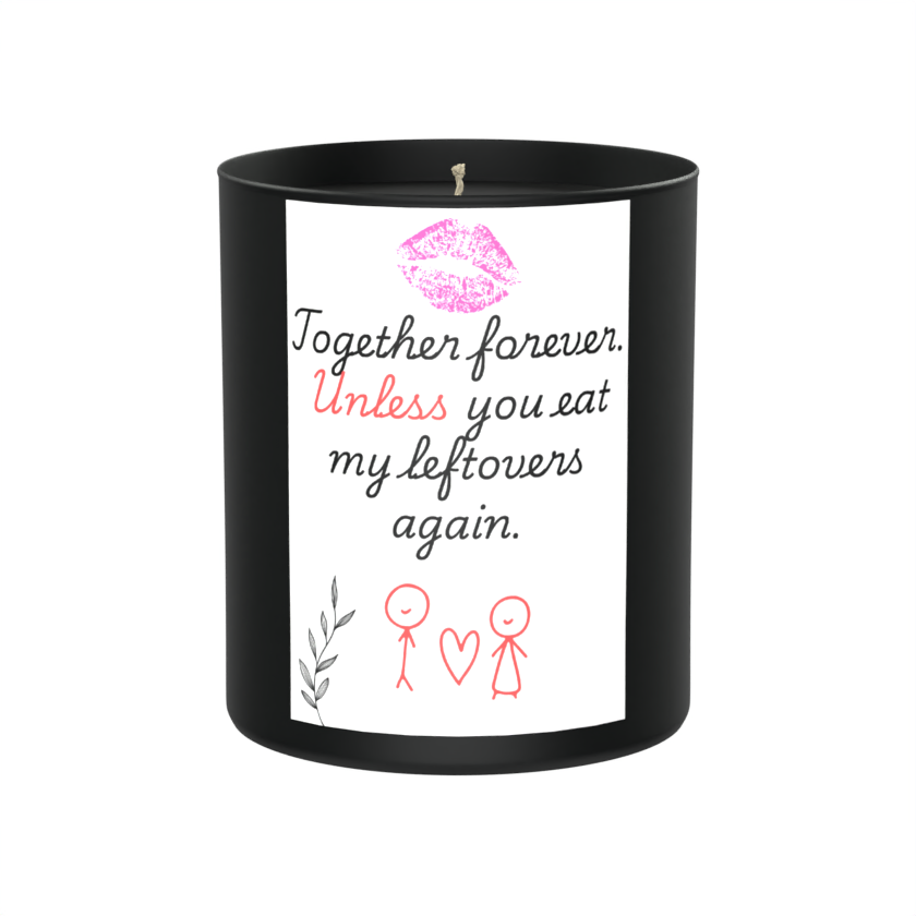 Leftovers Couple Humour 200g Black Candle ‘Dark Noir’