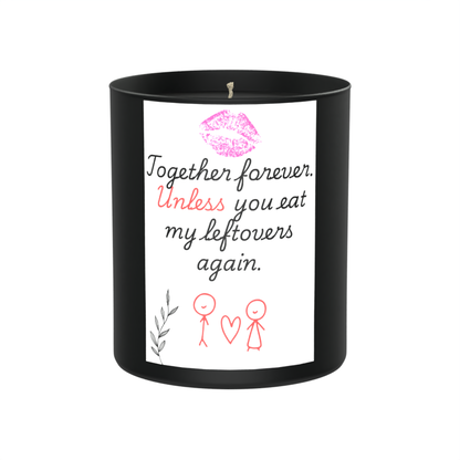 Leftovers Couple Humour 200g Black Candle ‘Dark Noir’