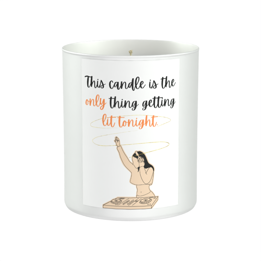 Lit Humour DJ 200g White candle ‘Sandy Bay'