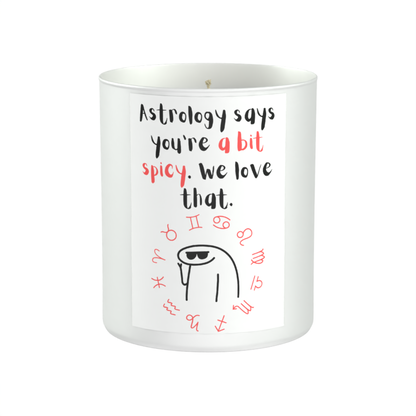 Astrology Spicy 200g White candle ‘Sandy Bay'