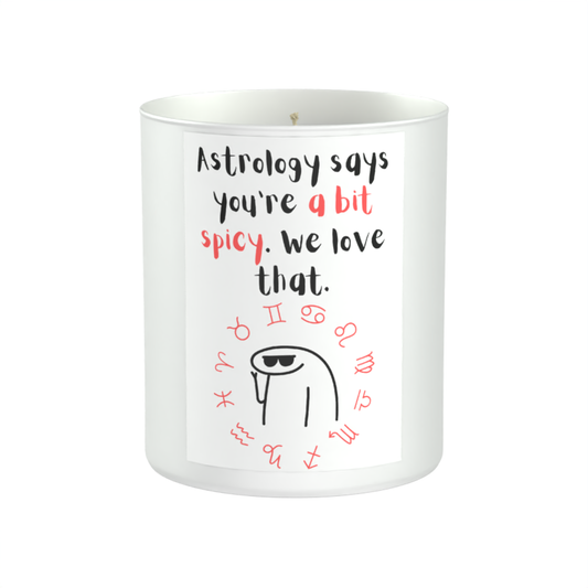 Astrology Spicy 200g White candle ‘Sandy Bay'