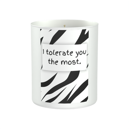 I Tolerate You The Most 200g White candle ‘Sandy Bay'