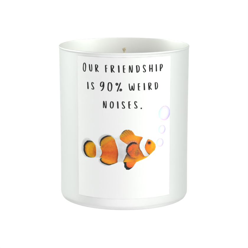 Our friendship is... 200g White candle ‘Sandy Bay'