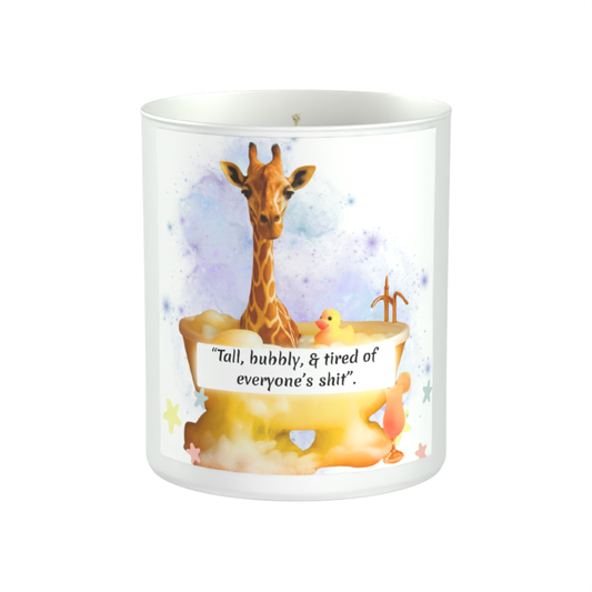 Tall, Bubbly, & Tired of Everyone’s Sh*t 200g White candle ‘Sandy Bay'