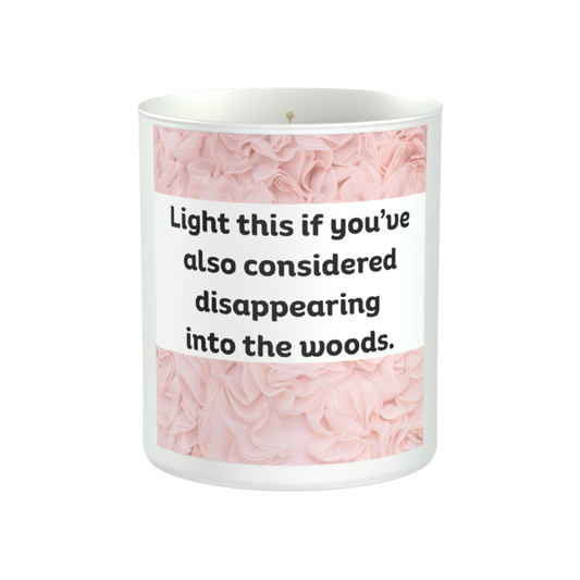 Light This If You've Also Considered Disappearing Into The Woods 200g White candle ‘Sandy Bay'