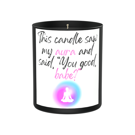 This Candle Saw My Aura and Said: You Good, Babe? 200g Black Candle ‘Dark Noir’