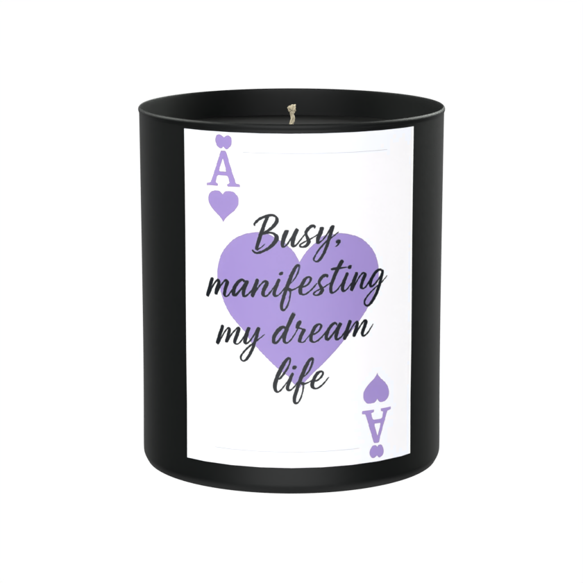 Busy Manifesting My Dream Life 200g Black Candle ‘Dark Noir’