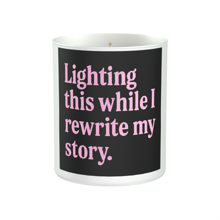 Lighting This While I Rewrite My Story 200g White candle ‘Sandy Bay'