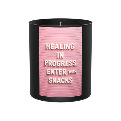 Healing in Progress – Enter with Snacks 200g Black Candle ‘Dark Noir’
