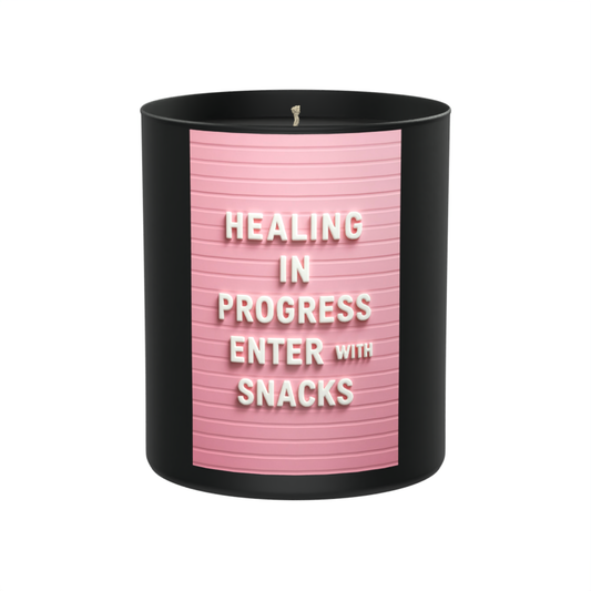 Healing in Progress – Enter with Snacks 200g Black Candle ‘Dark Noir’