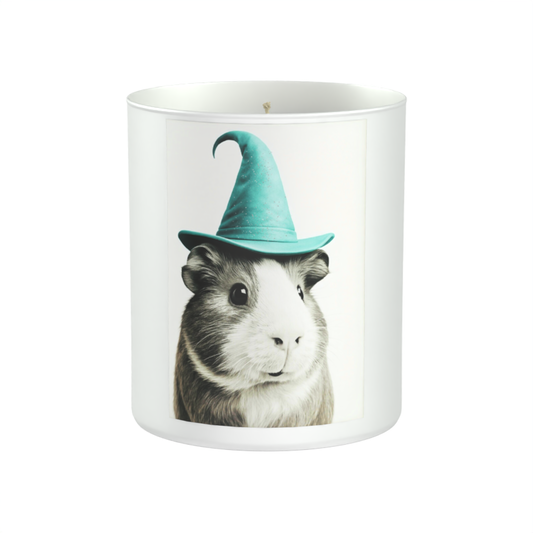 Guinea Pig Witch Hat 200g White candle ‘Sandy Bay'
