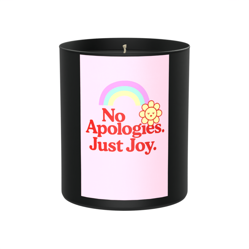 No Apologies. Just Joy. 200g Black Candle ‘Dark Noir’