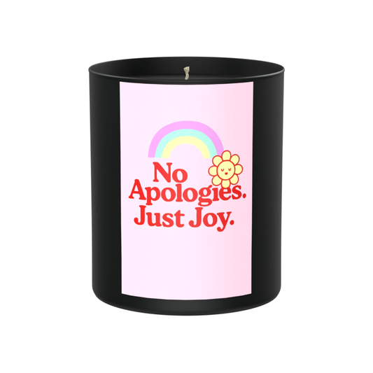 No Apologies. Just Joy. 200g Black Candle ‘Dark Noir’
