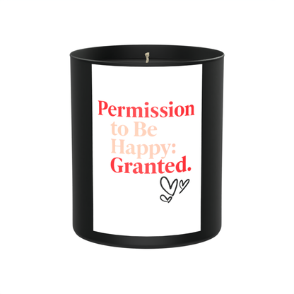 Permission to Be Happy: Granted 200g Black Candle ‘Dark Noir’