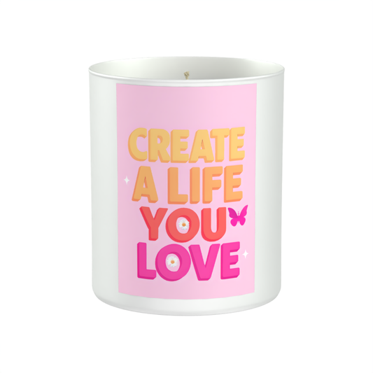 Create a Life You Love 200g White candle ‘Sandy Bay'