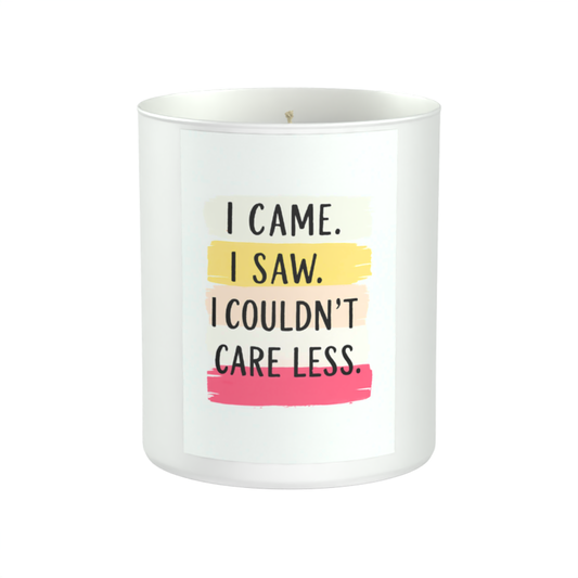 I Came. I Saw. I Couldn’t Care Less 200g White candle ‘Sandy Bay'