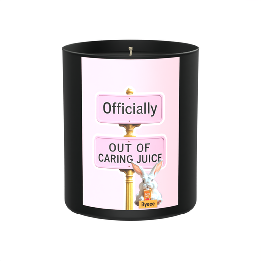 Out Of Caring Juice Bunny 200g Black Candle ‘Dark Noir’