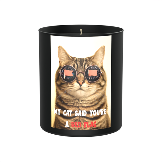 My Cat Said You’re a Red Flag 200g Black Candle ‘Dark Noir’