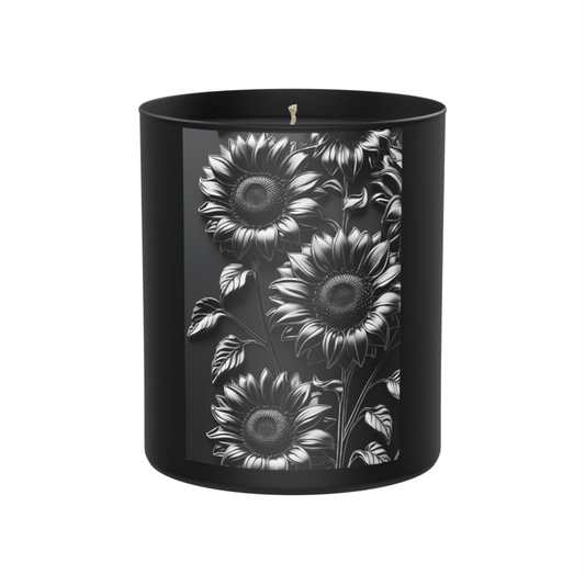 Shadowy blooms, smoky woods, and sunflower confidence with a dark twist 200g Black Candle ‘Dark Noir’