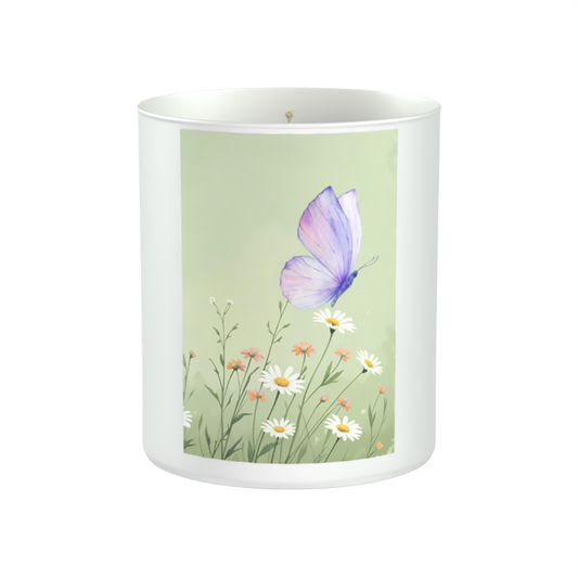 Sea breeze mornings, wildflowers in bloom, and a peaceful escape from the noise 200g White candle ‘Sandy Bay'