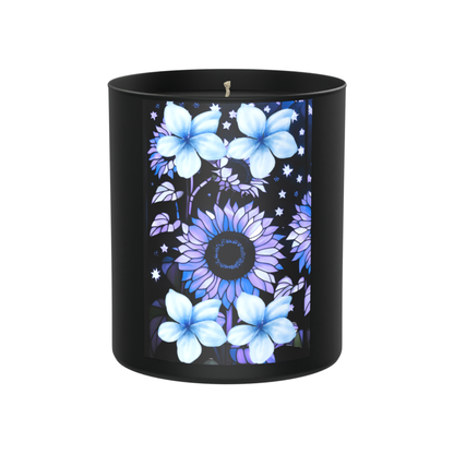 Cosmic blooms, smoky midnight, and celestial confidence 200g Black Candle ‘Dark Noir’